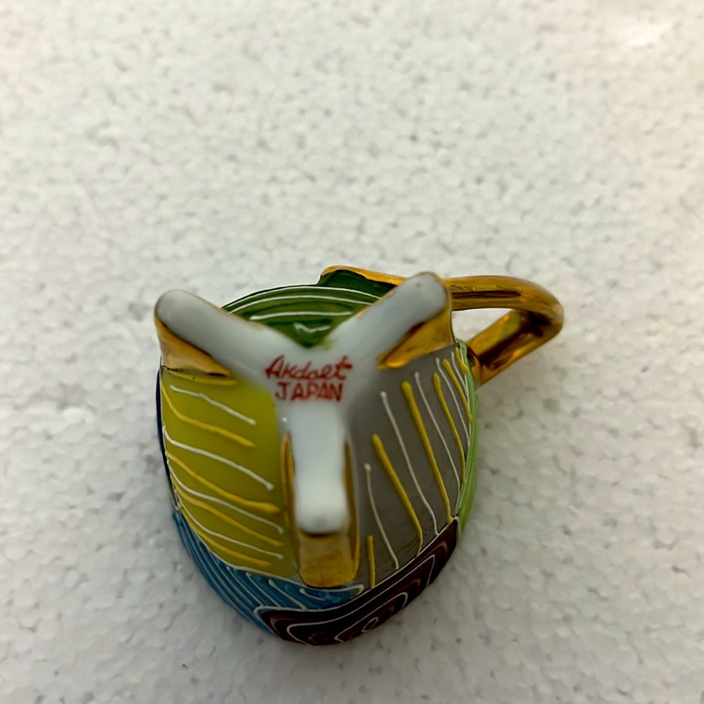 Vintage 1950s Lenwile Ardalt Moriage teacup and saucer set. - Picture 9 of 11